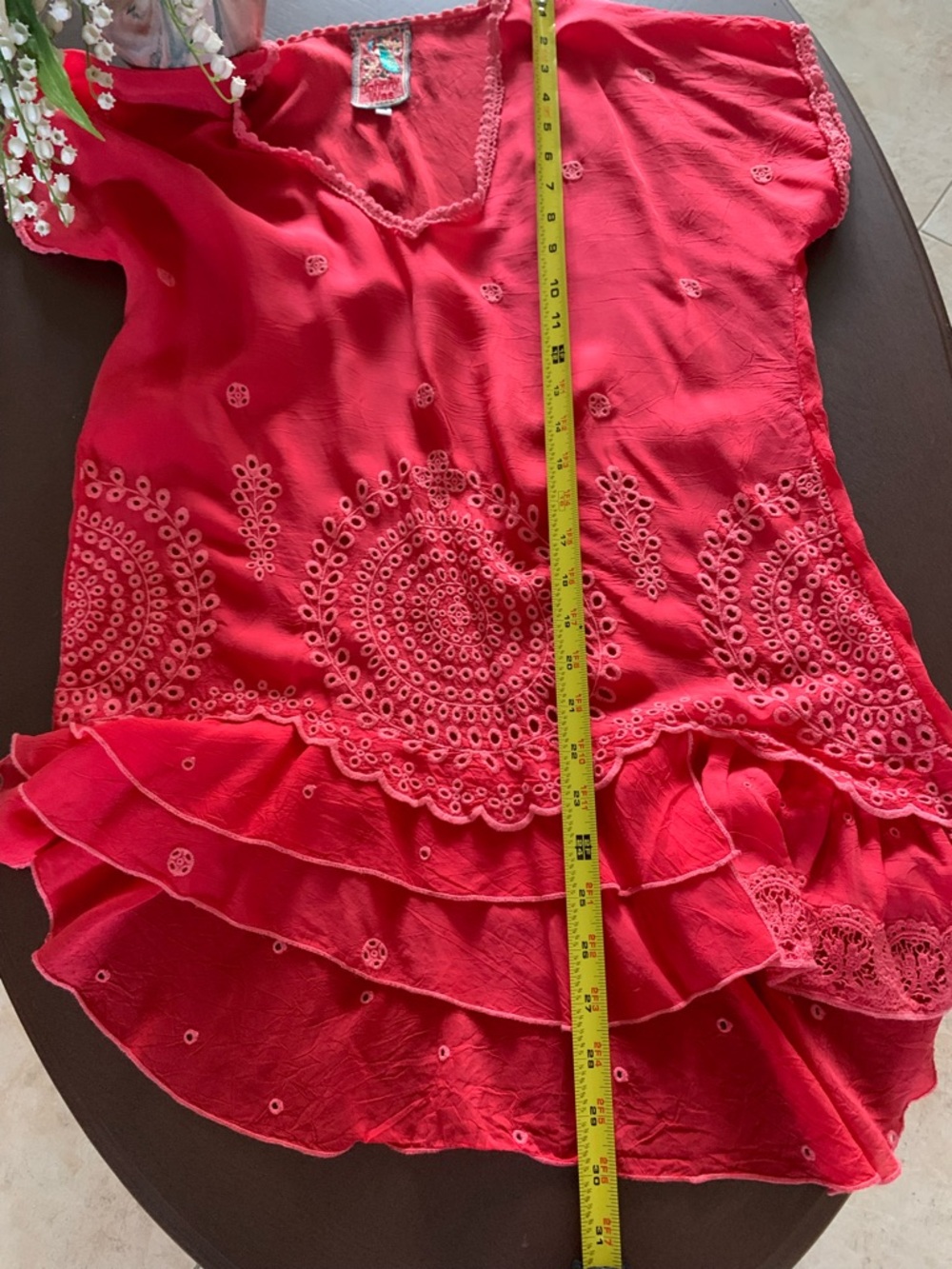 Johnny Was Tiered Embroidered Top XS - Picture 4 of 6